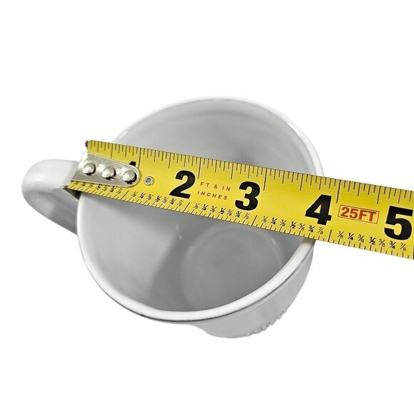 Anthropologie Ronaldo 14 Oz White Glazed Clay Coffee Tea Mug Cup – Set of 2 - Picture 7 of 16